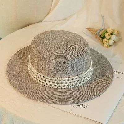 La boutique du chapeau Gris / 56-58cm Chapeau de paille élégant