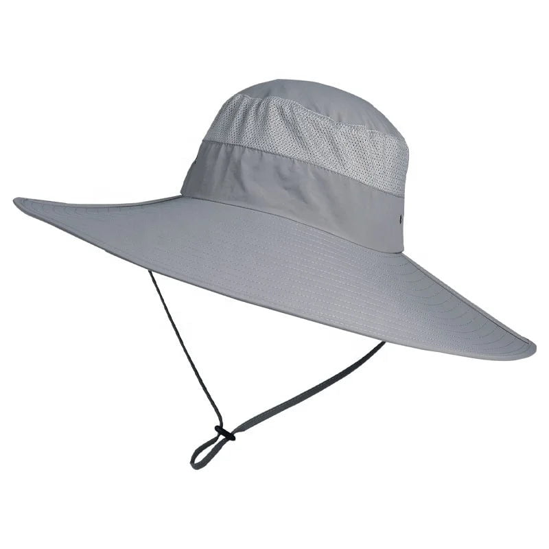 La boutique du chapeau Gris / 60-62cm Bob de pêche large bord pour protection solaire