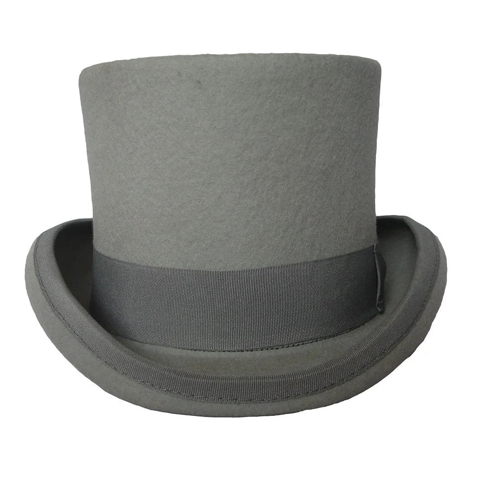 La boutique du chapeau Gris / 61CM Chapeau haut de forme femme et homme