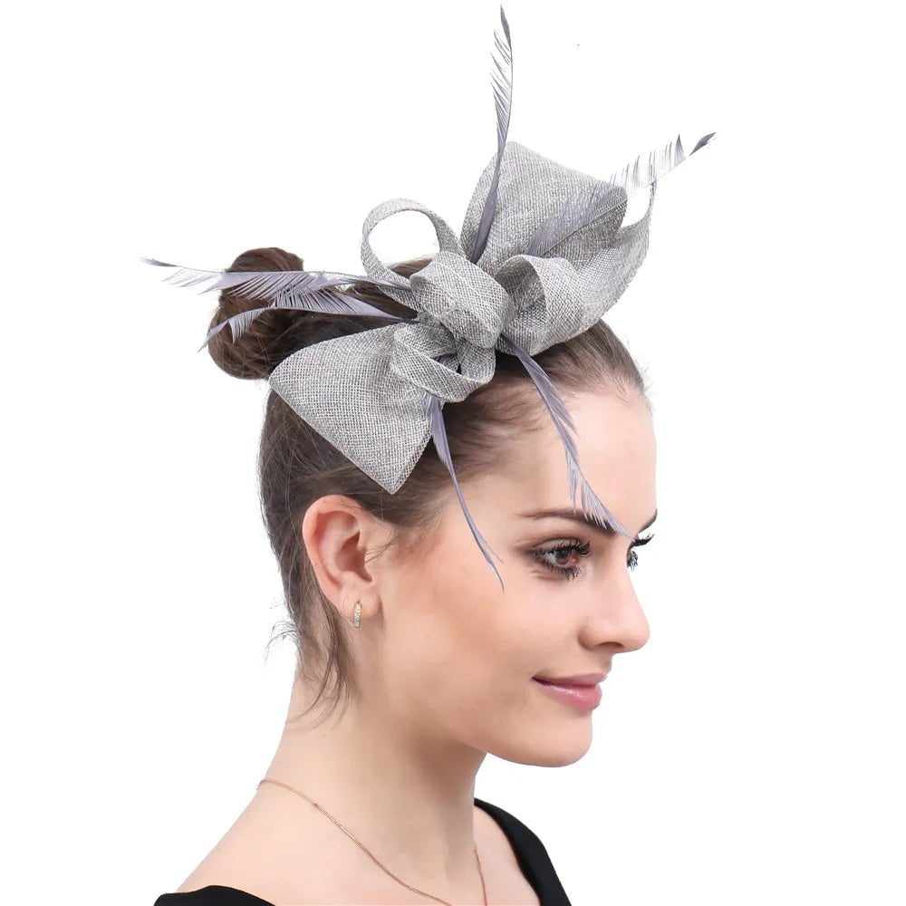 La boutique du chapeau Gris Chapeau Bibi Plumes