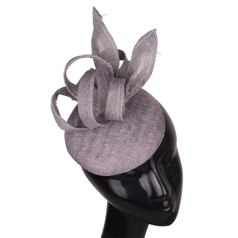 La boutique du chapeau Gris Chapeau Fascinator Chic