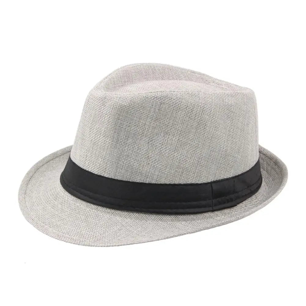 La boutique du chapeau Gris clair Chapeau Trilby en lin