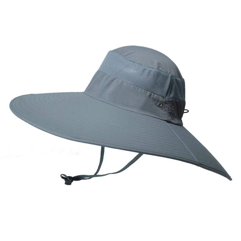 La boutique du chapeau Gris foncé / 60-62cm Bob de pêche large bord pour protection solaire