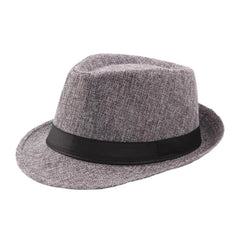 La boutique du chapeau Gris foncè Chapeau Trilby en lin