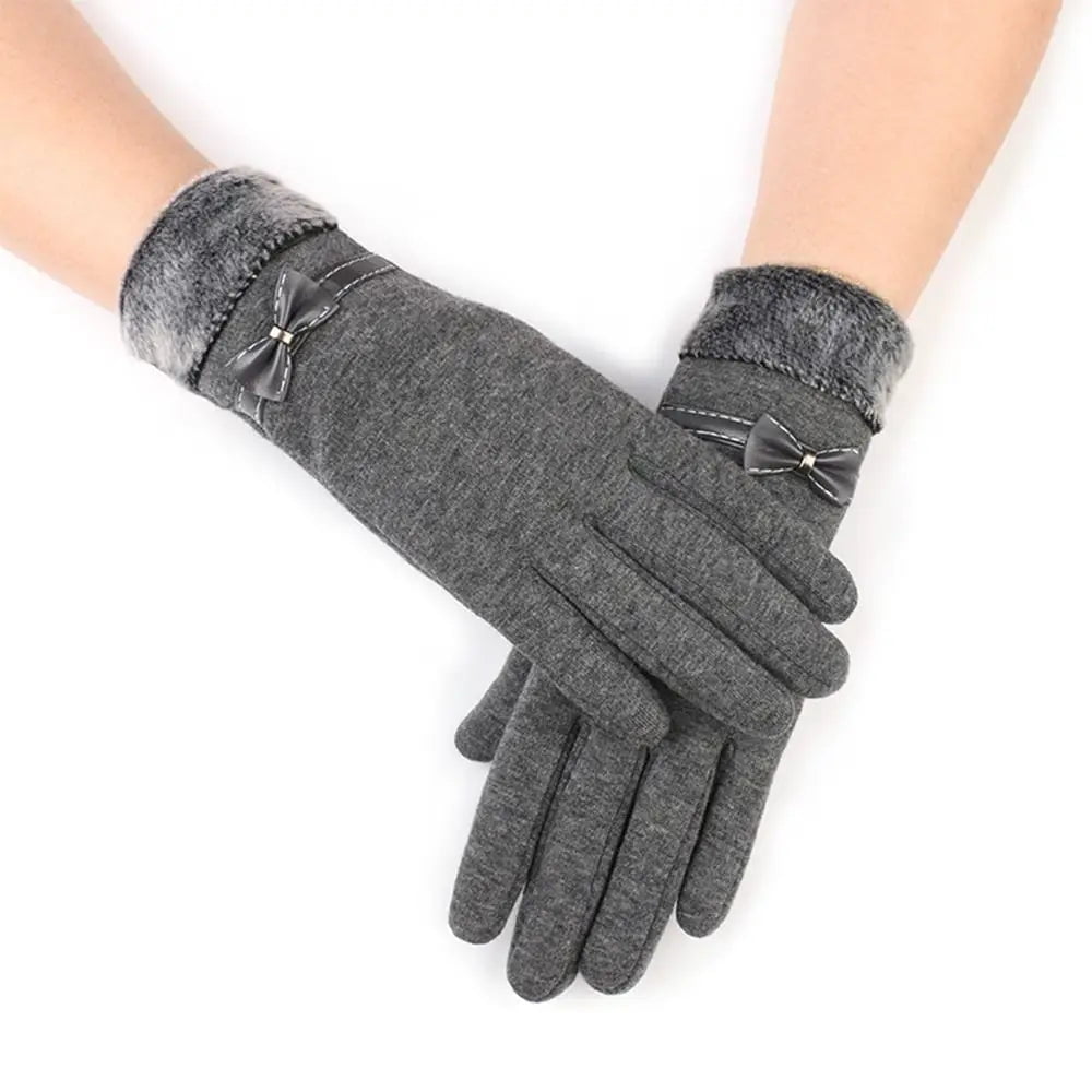 La boutique du chapeau Gris Gants épais en velours