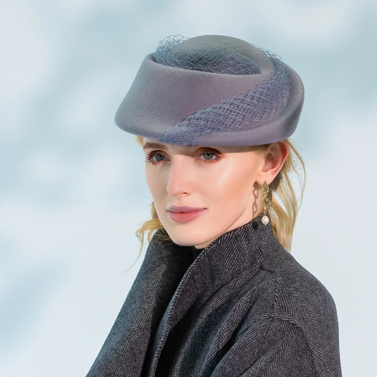 La boutique du chapeau Gris / M (56-58cm) Chapeau Fedora Raffiné pour Femme