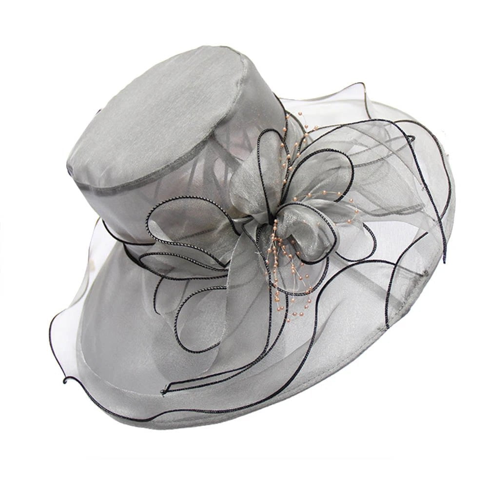 La boutique du chapeau Gris / taille unique ajustable Chapeau femme romantique