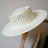 La boutique du chapeau Ivoire 2 Chapeau de Paille Blanc