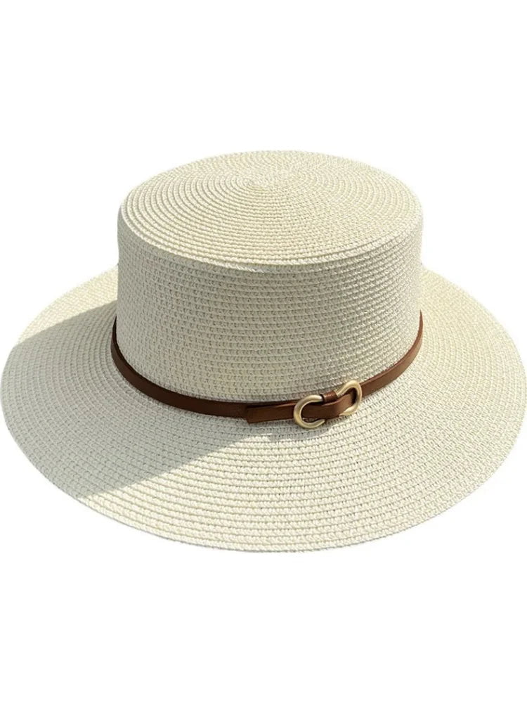 La boutique du chapeau Ivoire / 57-58 Chapeau de plage en paille simple