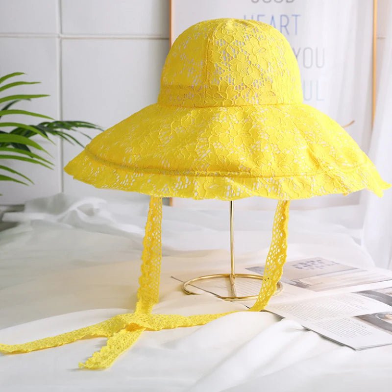 La boutique du chapeau Jaune / 56-58CM Chapeau d'été en dentelle