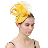 La boutique du chapeau Jaune Chapeau Fascinator Original