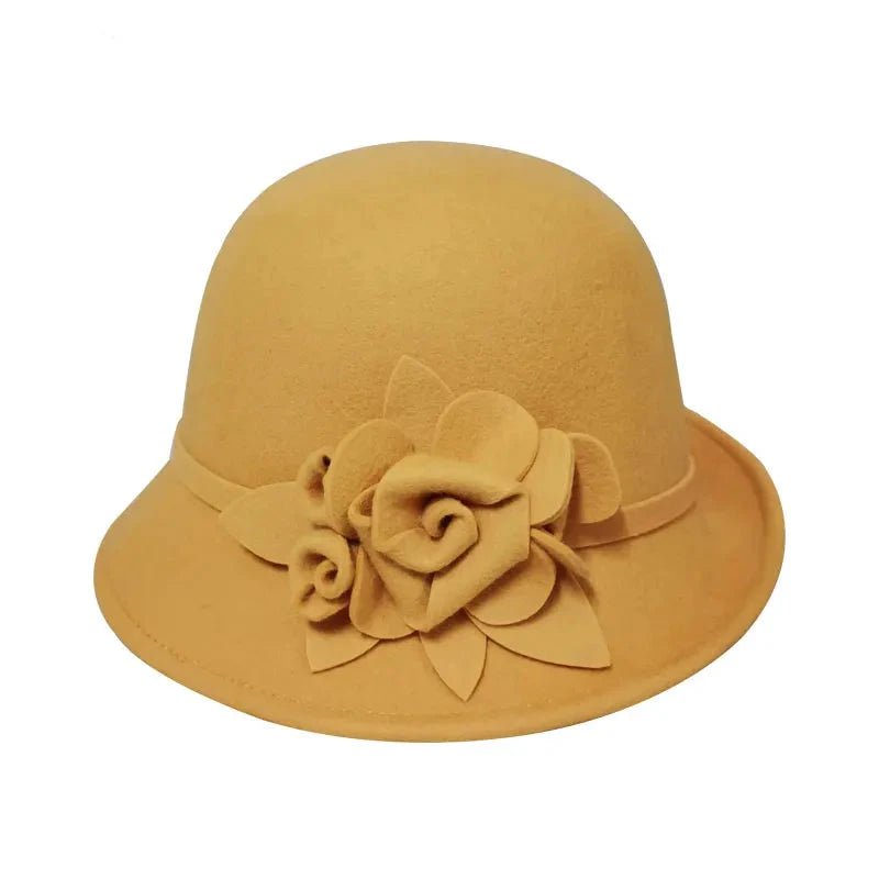 La boutique du chapeau Jaune / M (56-58cm) Chapeau fedora feutre femme