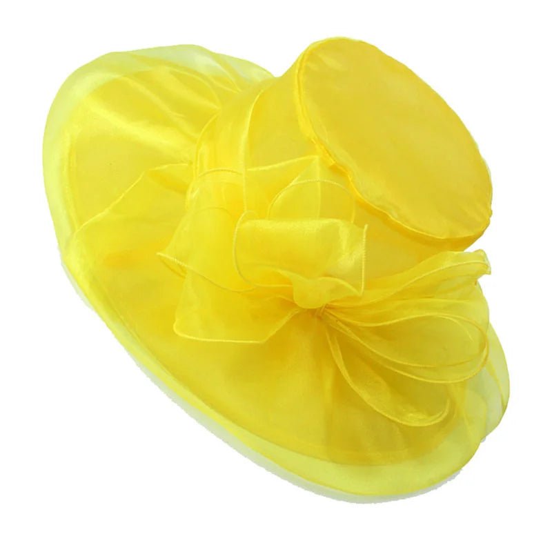 La boutique du chapeau Jaune / taille ajustable Chapeau de gala