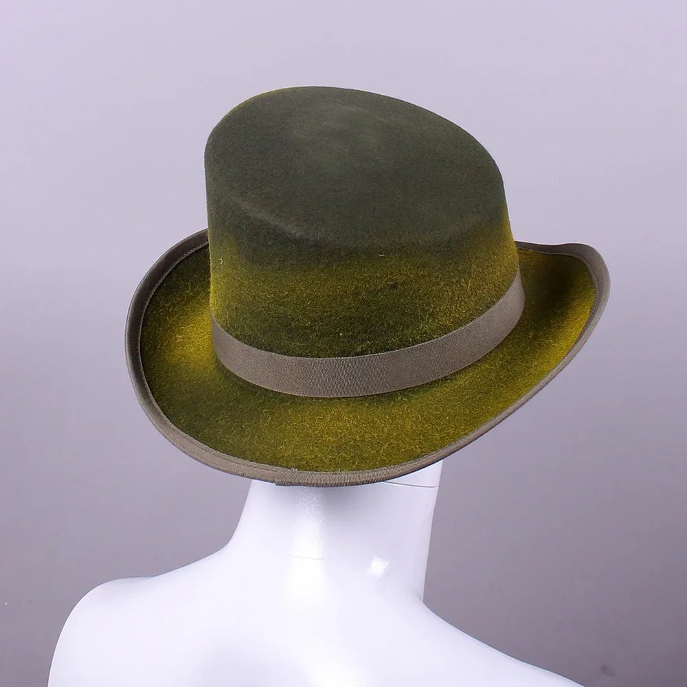 La boutique du chapeau Jaune/vert Chapeau haut de forme femme