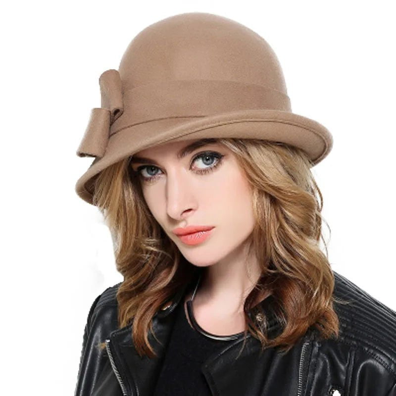 La boutique du chapeau Kaki / M (56-58cm) Fedora femme en feutre