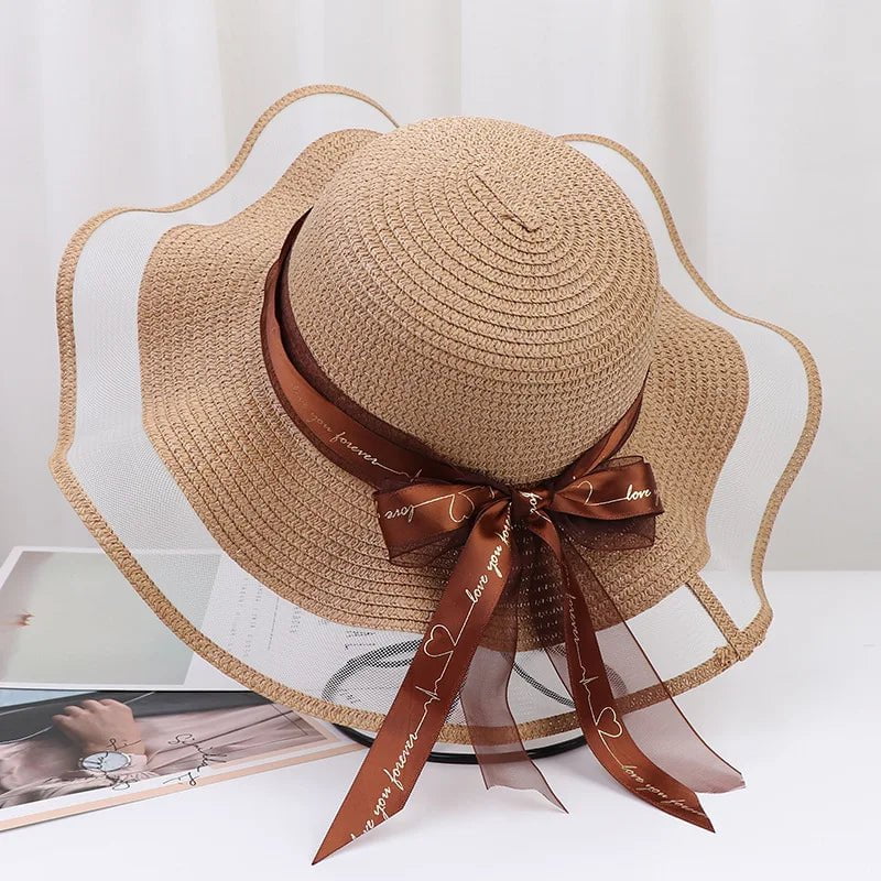 La boutique du chapeau Khaki 1 19 / (56-58cm) Chapeau de paille ondulé