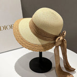 La boutique du chapeau Khaki / 60cm Chapeau de plage avec nœud papillon