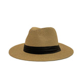 La boutique du chapeau Khaki / Taille unique Panama classique avec ruban noir