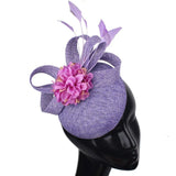 La boutique du chapeau Lavande Chapeau Fascinator Brodé