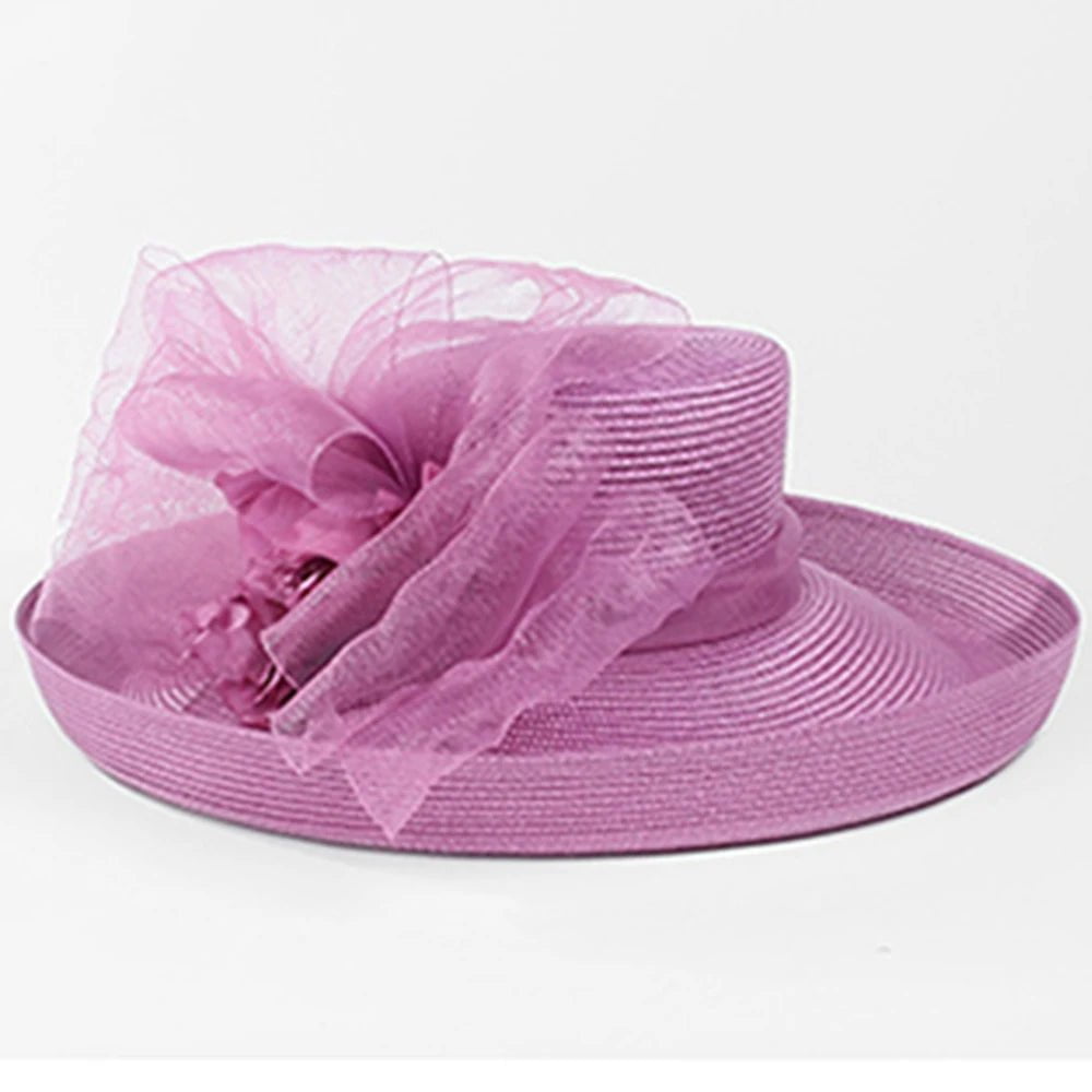 La boutique du chapeau Lavande / M(56-58CM) Chapeau de cérémonie chic