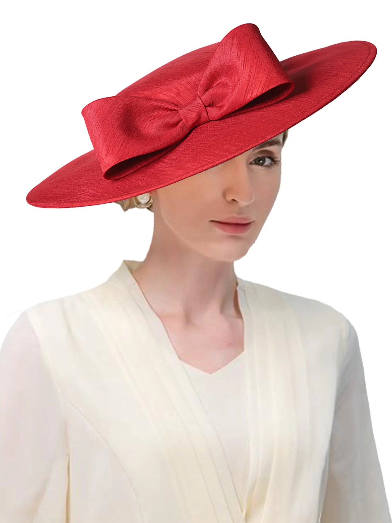 La boutique du chapeau Maroon / 56 to 58cm Chapeau Bibi Satin