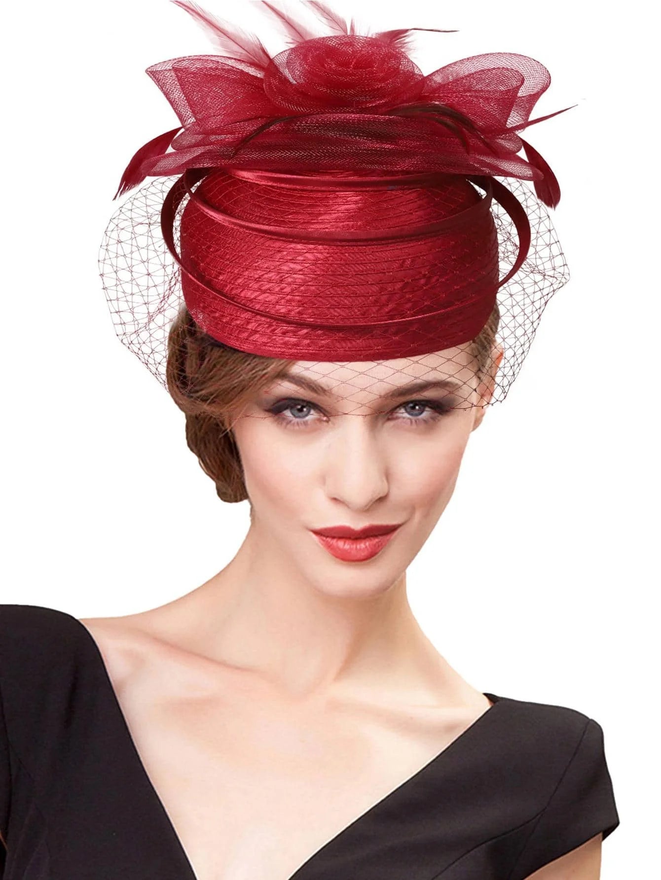 La boutique du chapeau Maroon / M(56-58cm) Chapeau Bibi Gala