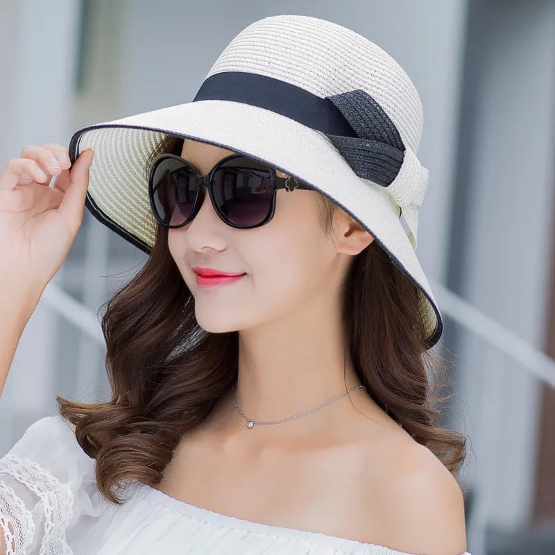 La boutique du chapeau Milk white Chapeau en paille à visière