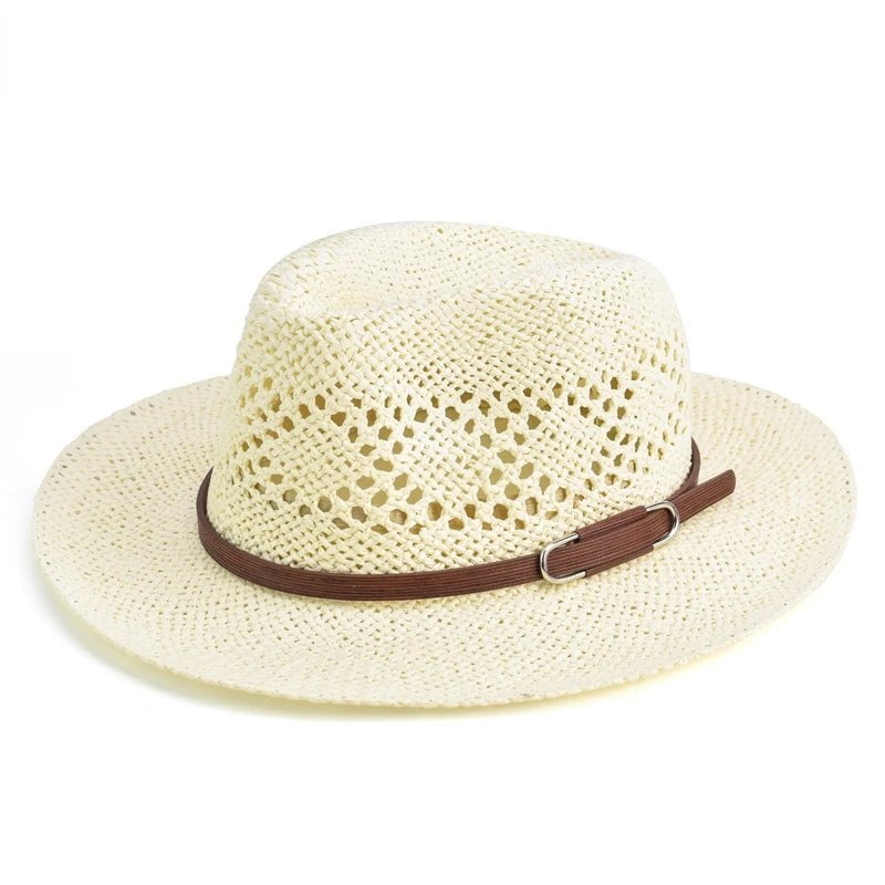 La boutique du chapeau Milky White / Regular size / China Panama classique respirant