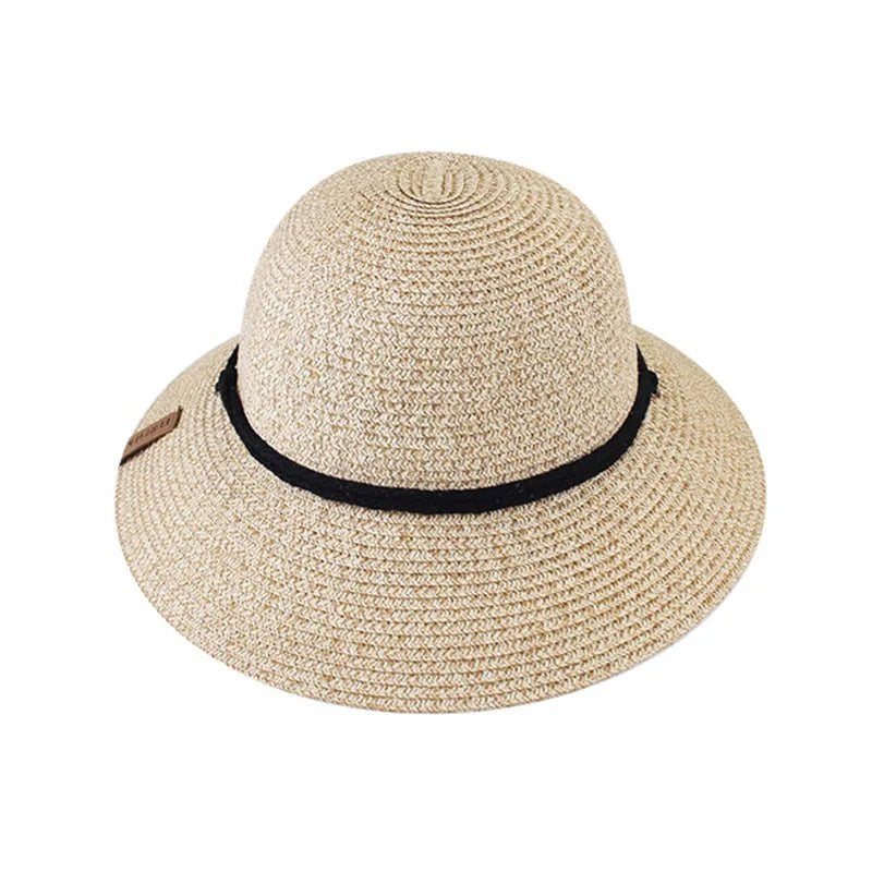 La boutique du chapeau Mixed beige / M Chapeau de paille femme plage