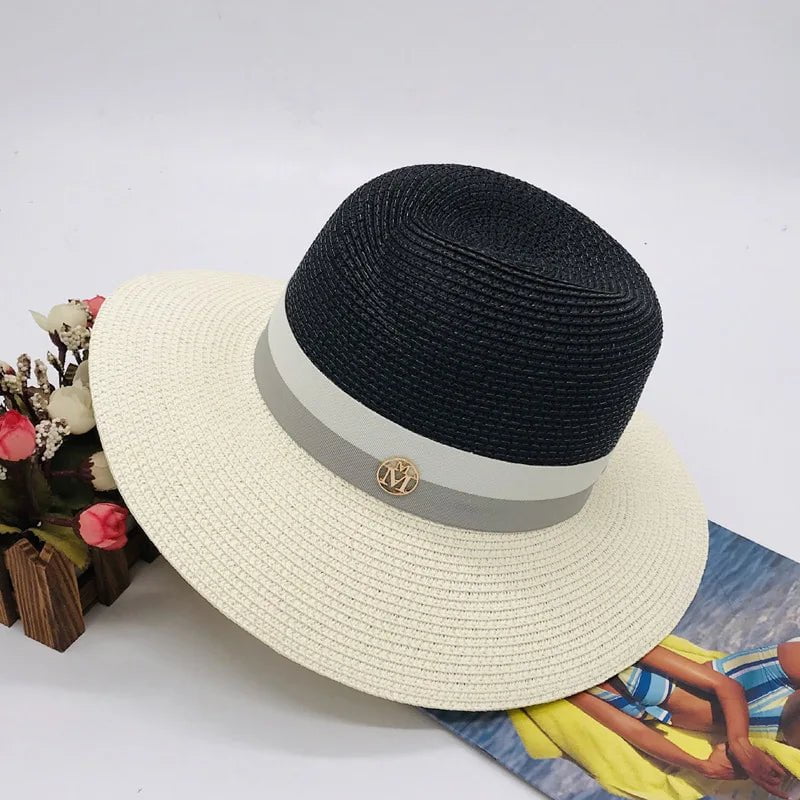 La boutique du chapeau Noir 1 / 54-58cm Chapeau de paille haut de gamme