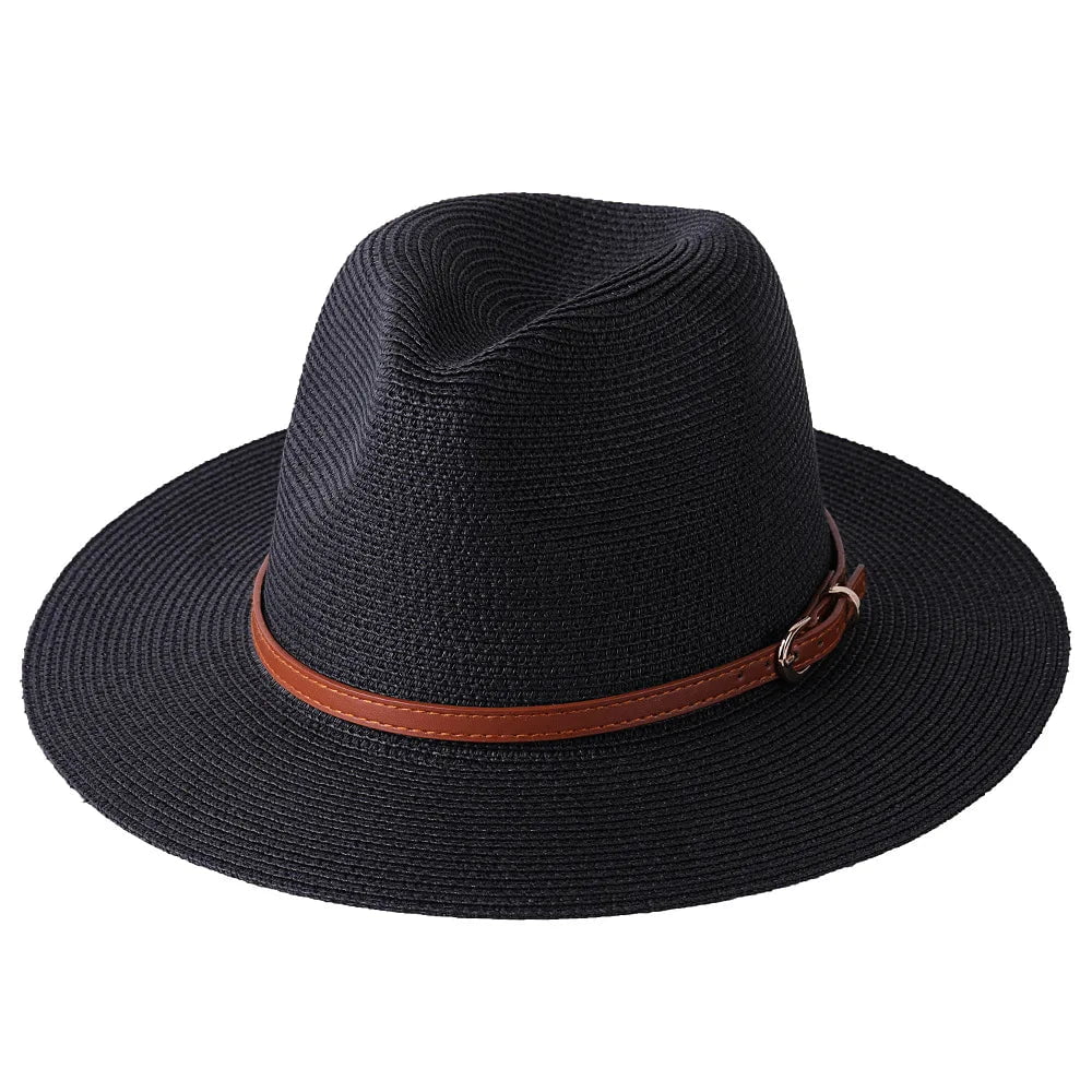 La boutique du chapeau Black02 / 60cm Panama en Paille Souple