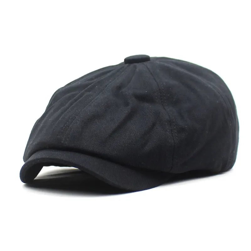 La boutique du chapeau Noir / 55-60cm ajustable Casquettes de gavroche en coton