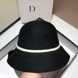 La boutique du chapeau Noir / 56-58CM Chapeau cloche en laine australienne