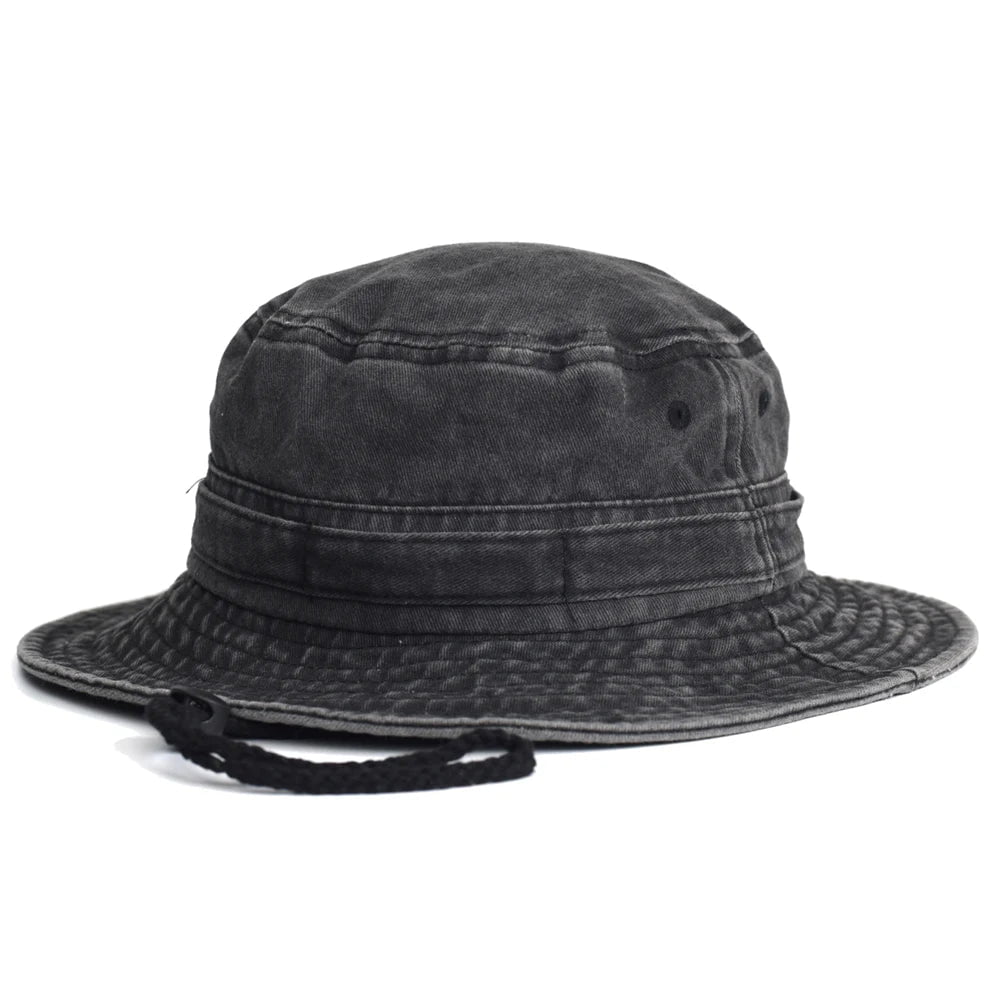 La boutique du chapeau Noir / 58 cm Chapeau de randonnée en coton