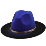 La boutique du chapeau Noir/bleu / M (56-58cm) Chapeau Fedora Artistique pour Femme