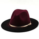 La boutique du chapeau Noir/bordeau / M (56-58cm) Chapeau Fedora Artistique pour Femme