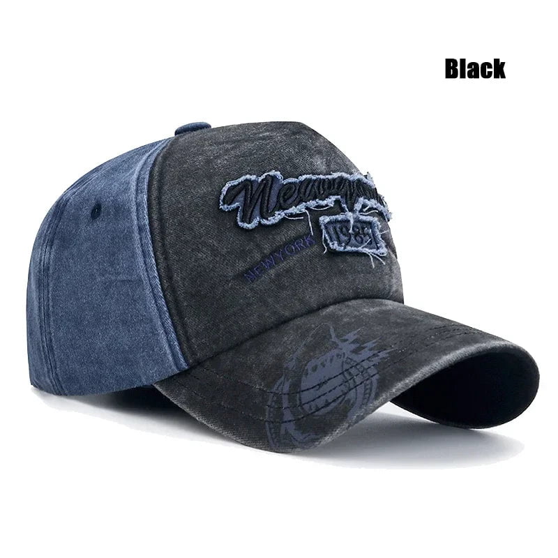 La boutique du chapeau Noir Casquette de baseball délavée