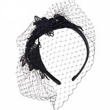 La boutique du chapeau Noir Chapeau Fascinator Dentelle