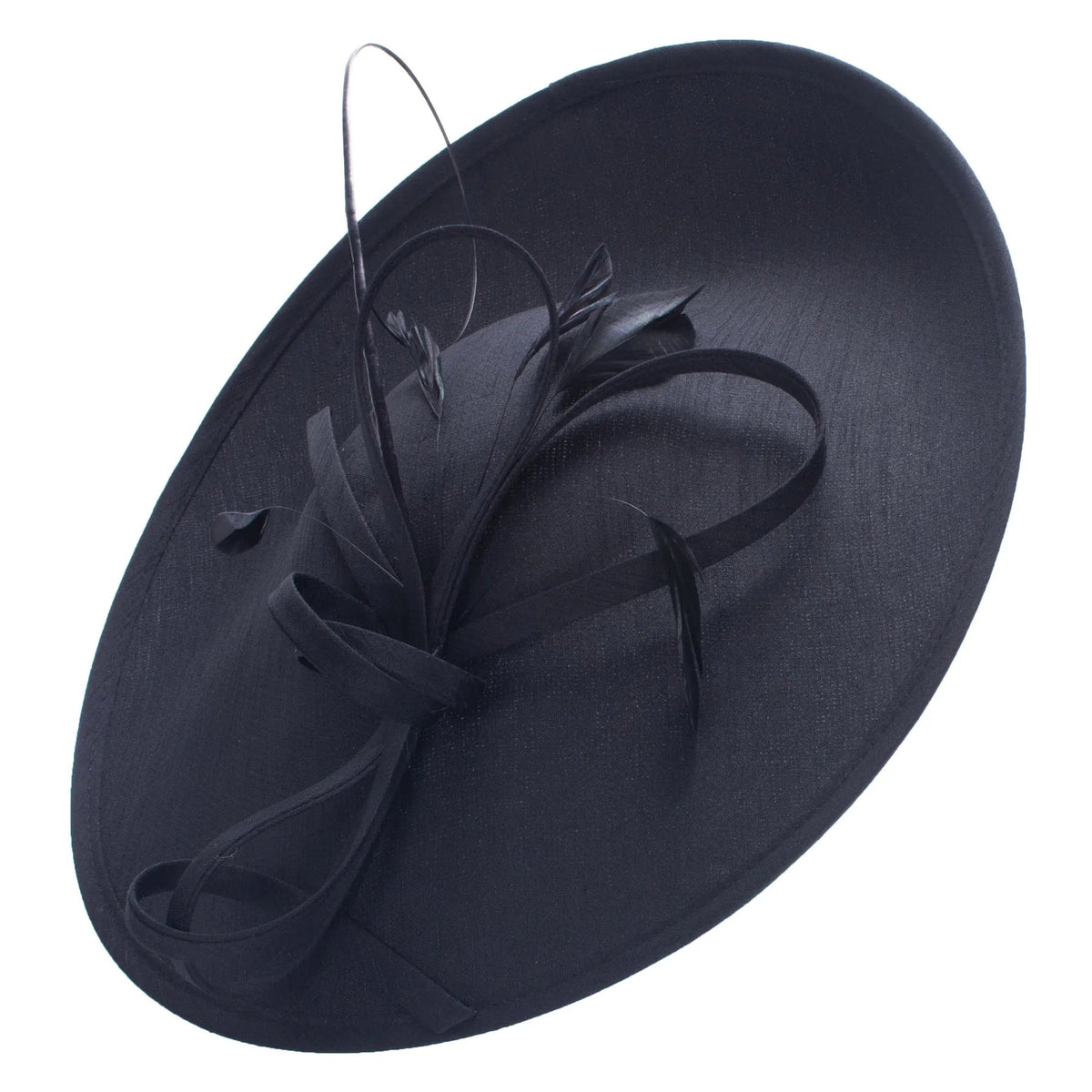 La boutique du chapeau Noir Chapeau Fascinator en lin