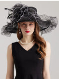 La boutique du chapeau Noir / M 56-58cm Chapeau de cérémonie stylé