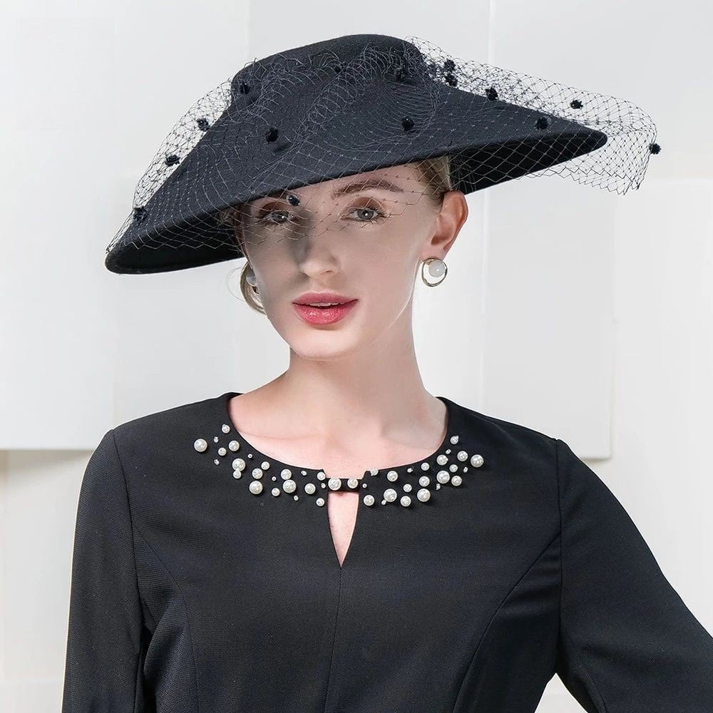 La boutique du chapeau Noir / M (56-58cm) Chapeau Fedora Tendance pour Femme