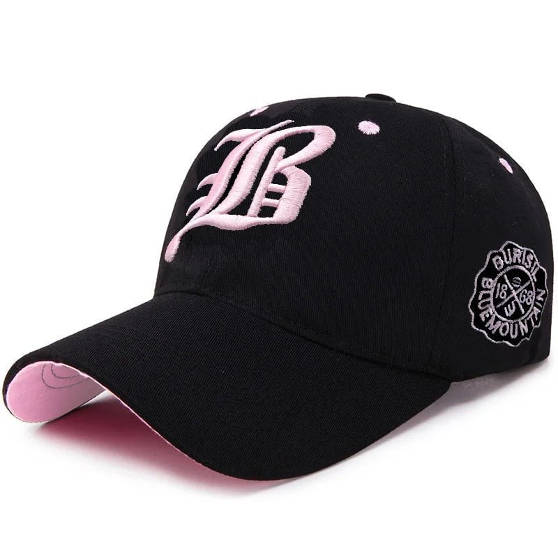 La boutique du chapeau Noir/rose Casquette Hip-Hop brodée
