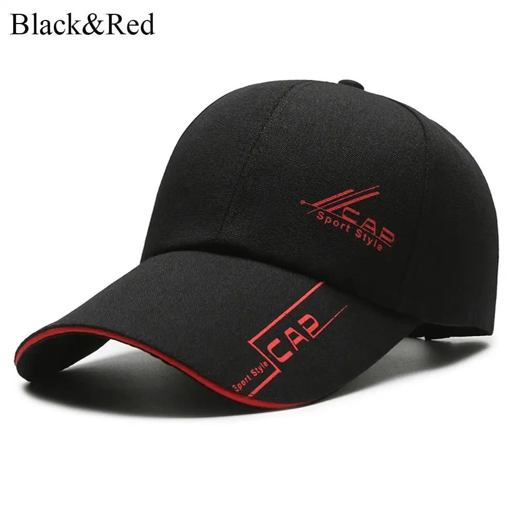 La boutique du chapeau Noir/rouge Casquette sport réglable