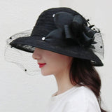 La boutique du chapeau Noir / Taille unique ajustable Chapeau femme classique