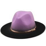 La boutique du chapeau Noir/violet / M (56-58cm) Chapeau Fedora Artistique pour Femme