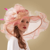 La boutique du chapeau Or / 56-58CM Chapeau en Organza