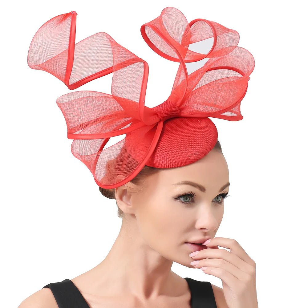 La boutique du chapeau Red Chapeau Fascinator Cocktail