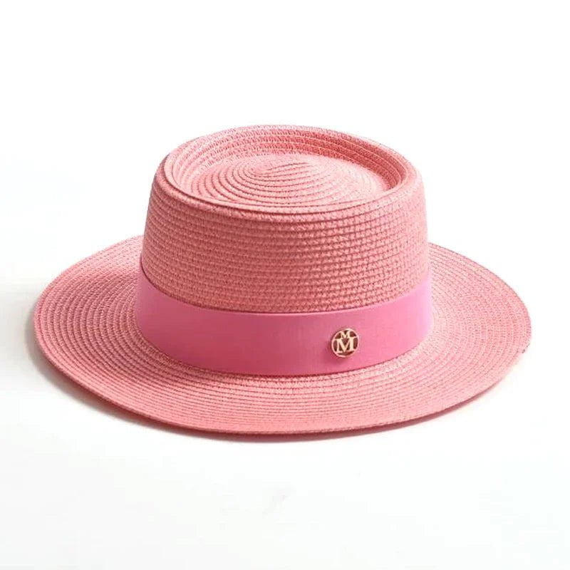 La boutique du chapeau Ros / 55-58cm Chapeau de plage avec ruban