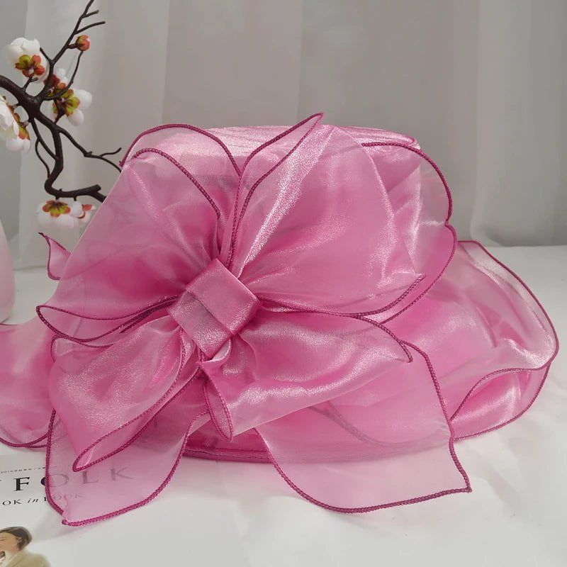 La boutique du chapeau Rose / 55-58cm Chapeau de mariée à motif floral