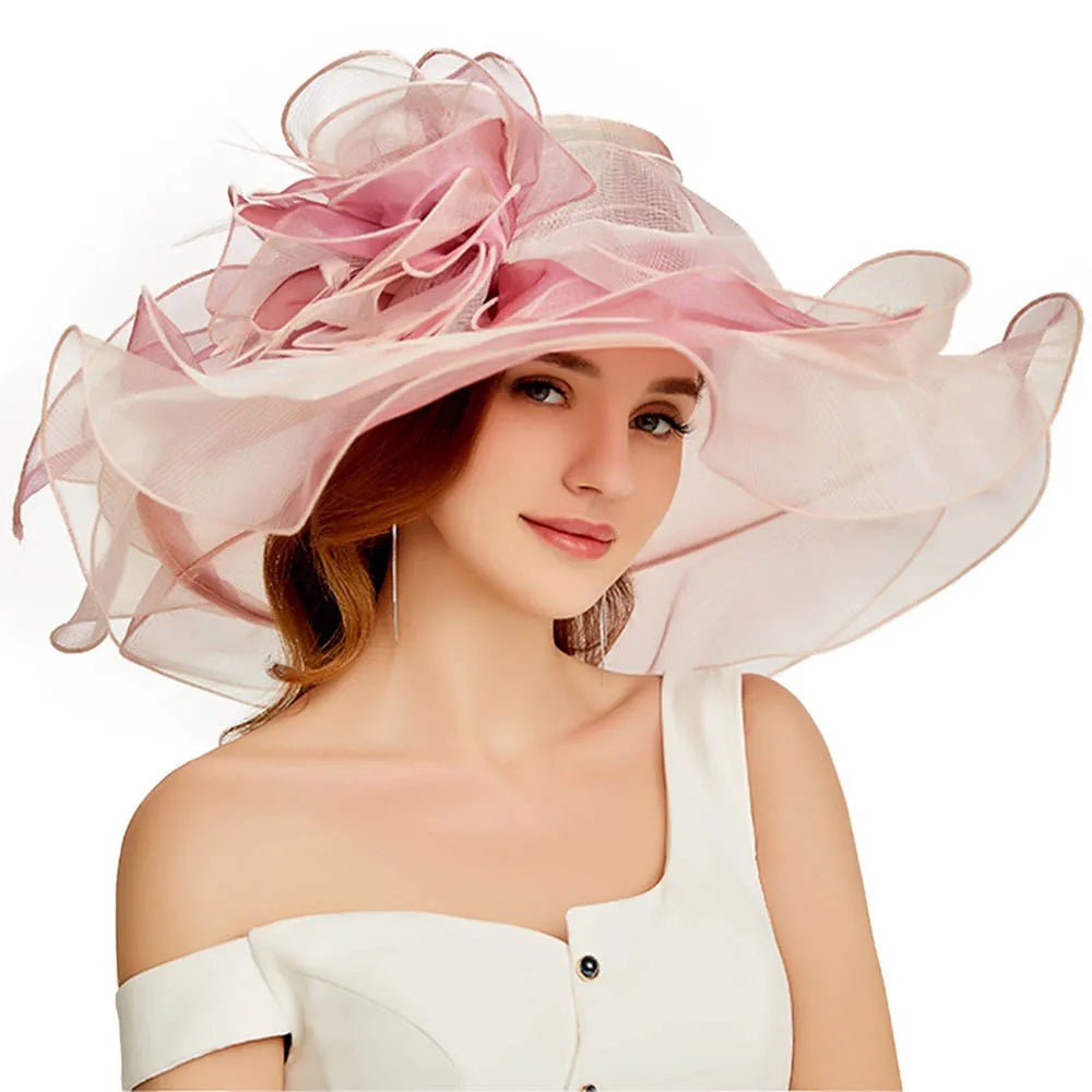 La boutique du chapeau Rose / 56-58CM Chapeau de cérémonie intemporel